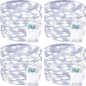 4 Pack 60 LED Christmas Fairy Lights Battery Operated with Timer, 20FT Waterproof Twinkle Lights Indoor Outdoor, String Lights for Bedroom, Weddi (Style: Modern)
