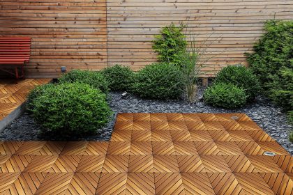 Acacia Wood Assembled Flooring , 10pack, 12 in. x 12 in. (Style: X08)